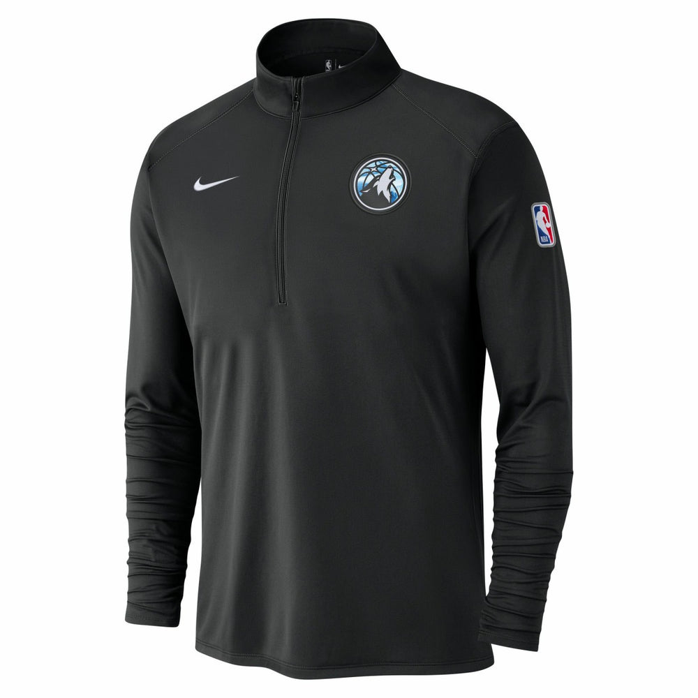 Minnesota Timberwolves 2024/25 City Edition Authentic Coaches Performance Half-Zip Top Black - Nike