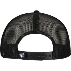Toronto Blue Jays New Era Retro Bold A-Frame Trucker 9FORTY Adjustable Hat - Black Hats
