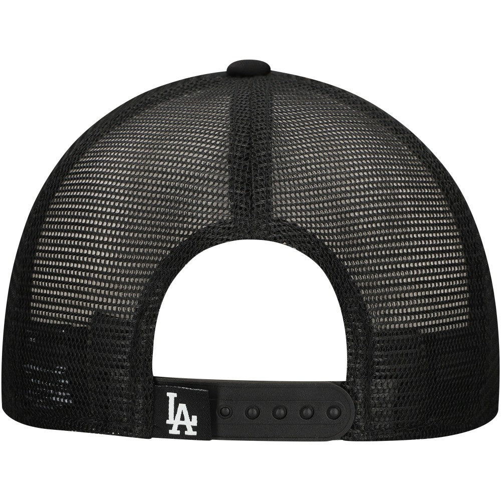 Los Angeles Dodgers New Era Retro Bold A-Frame Trucker 9FORTY Adjustable Hat - Black Hats