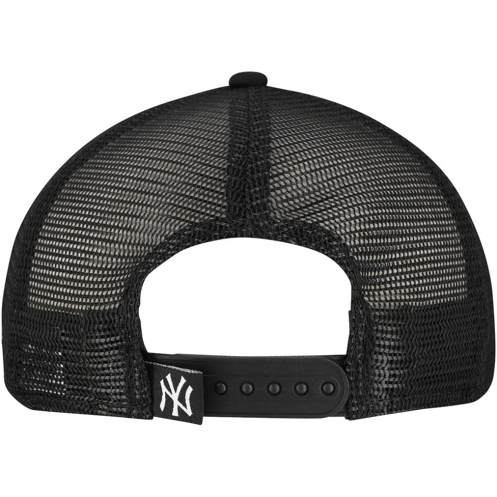New York Yankees New Era Retro Bold A-Frame Trucker 9FORTY Adjustable Hat - Black Hats