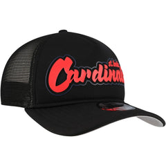 St. Louis Cardinals New Era Retro Bold A-Frame Trucker 9FORTY Adjustable Hat - Black Hats