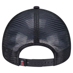 Los Angeles Angels New Era Retro Bold A-Frame Trucker 9FORTY Adjustable Hat - Black Hats