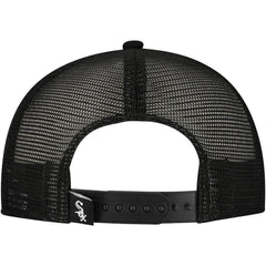 Chicago White Sox New Era Retro Bold A-Frame Trucker 9FORTY Adjustable Hat - Black Hats