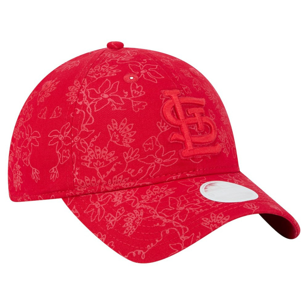 St. Louis Cardinals New Era Women's Tonal Floral 9TWENTY Adjustable Hat - Red Hats