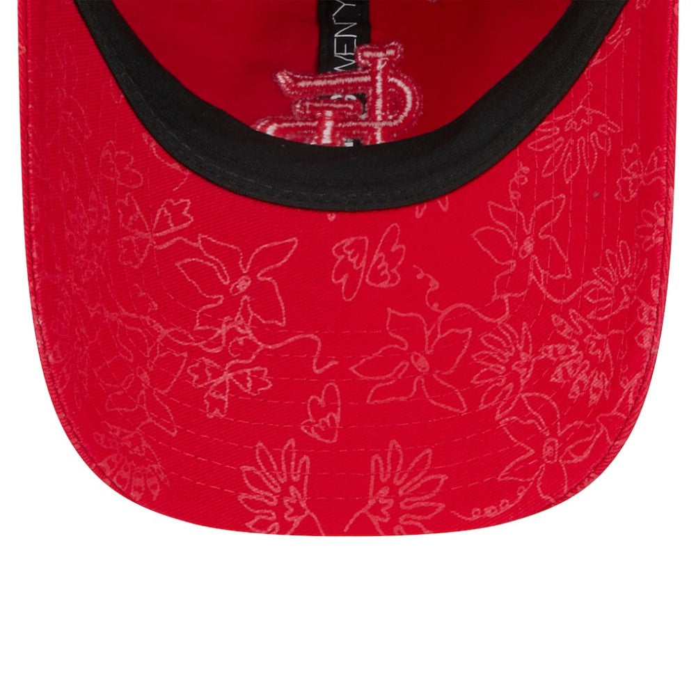 St. Louis Cardinals New Era Women's Tonal Floral 9TWENTY Adjustable Hat - Red Hats