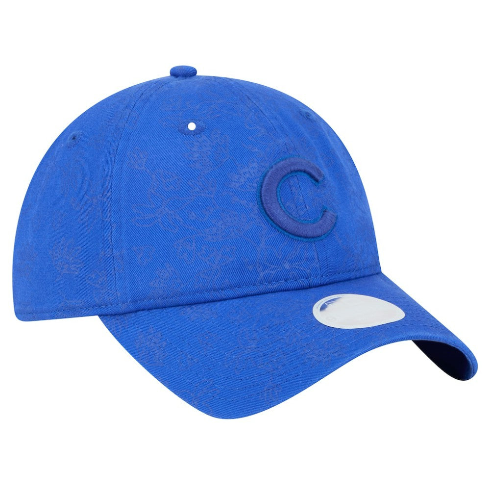 Chicago Cubs New Era Women's Tonal Floral 9TWENTY Adjustable Hat - Royal Hats