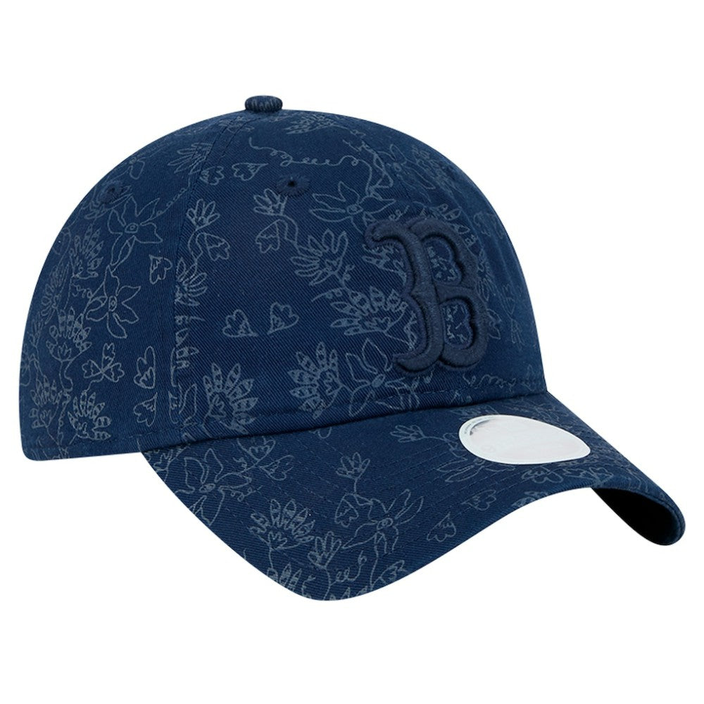 Boston Red Sox New Era Women's Tonal Floral 9TWENTY Adjustable Hat - Navy Hats