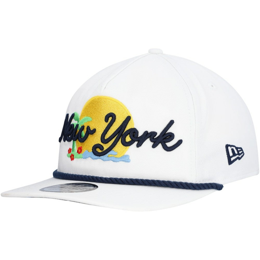 New York Yankees New Era Paradise Golfer Adjustable Hat - White Hats