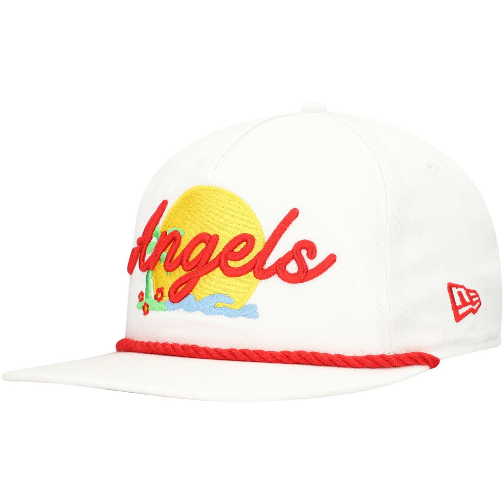 Los Angeles Angels New Era Paradise Golfer Adjustable Hat - White Hats