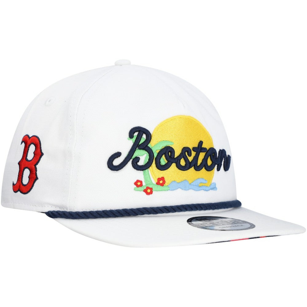 Boston Red Sox New Era Paradise Golfer Adjustable Hat - White Hats