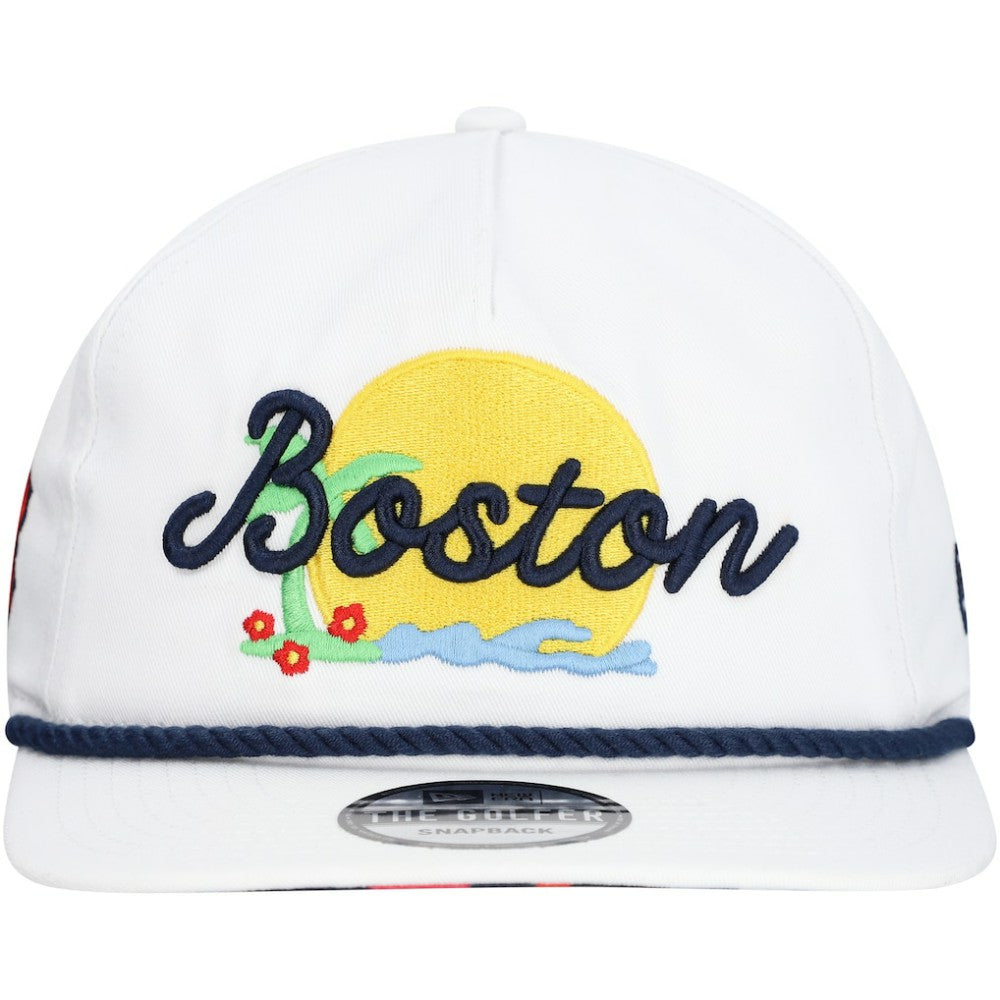 Boston Red Sox New Era Paradise Golfer Adjustable Hat - White Hats