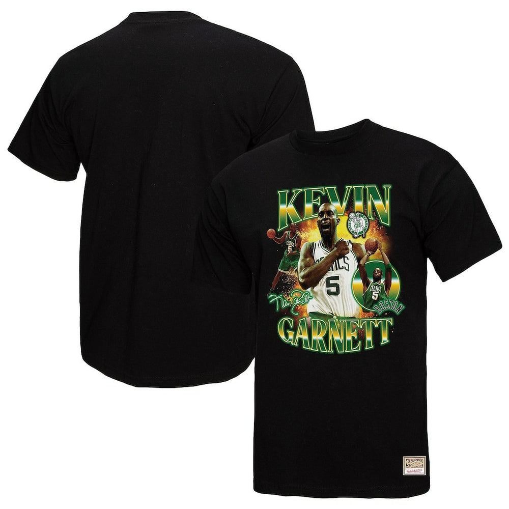 Kevin Garnett Boston Celtics Collage T-Shirt Black - Mitchell & Ness