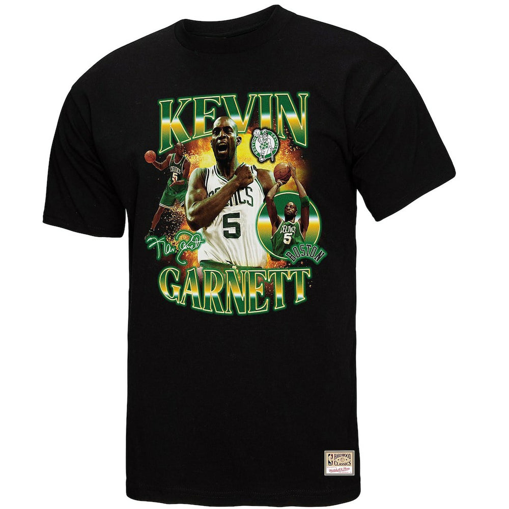 Kevin Garnett Boston Celtics Collage T-Shirt Black - Mitchell & Ness