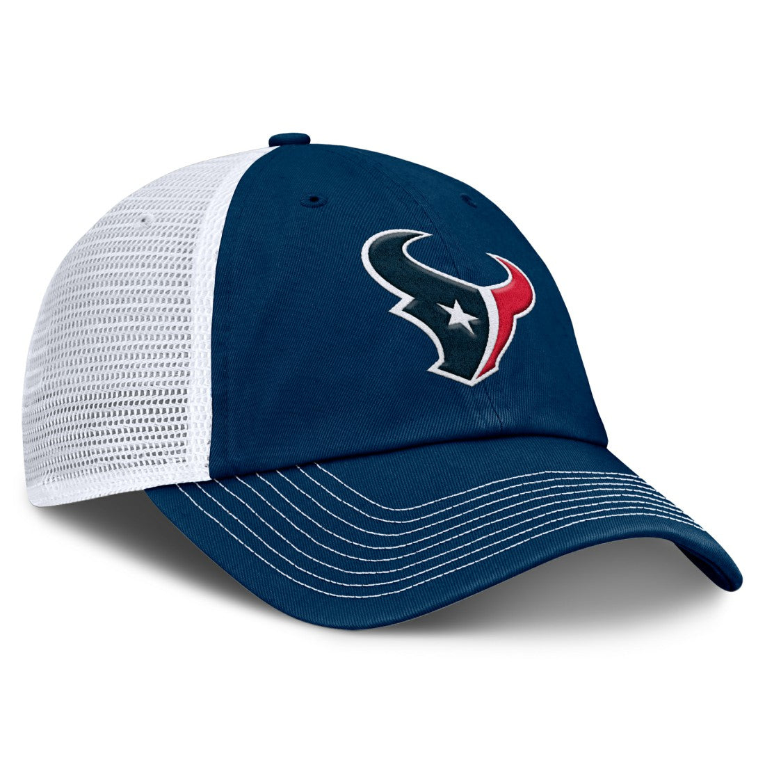 Houston Texans Trucker Adjustable Hat - Navy/White Hats