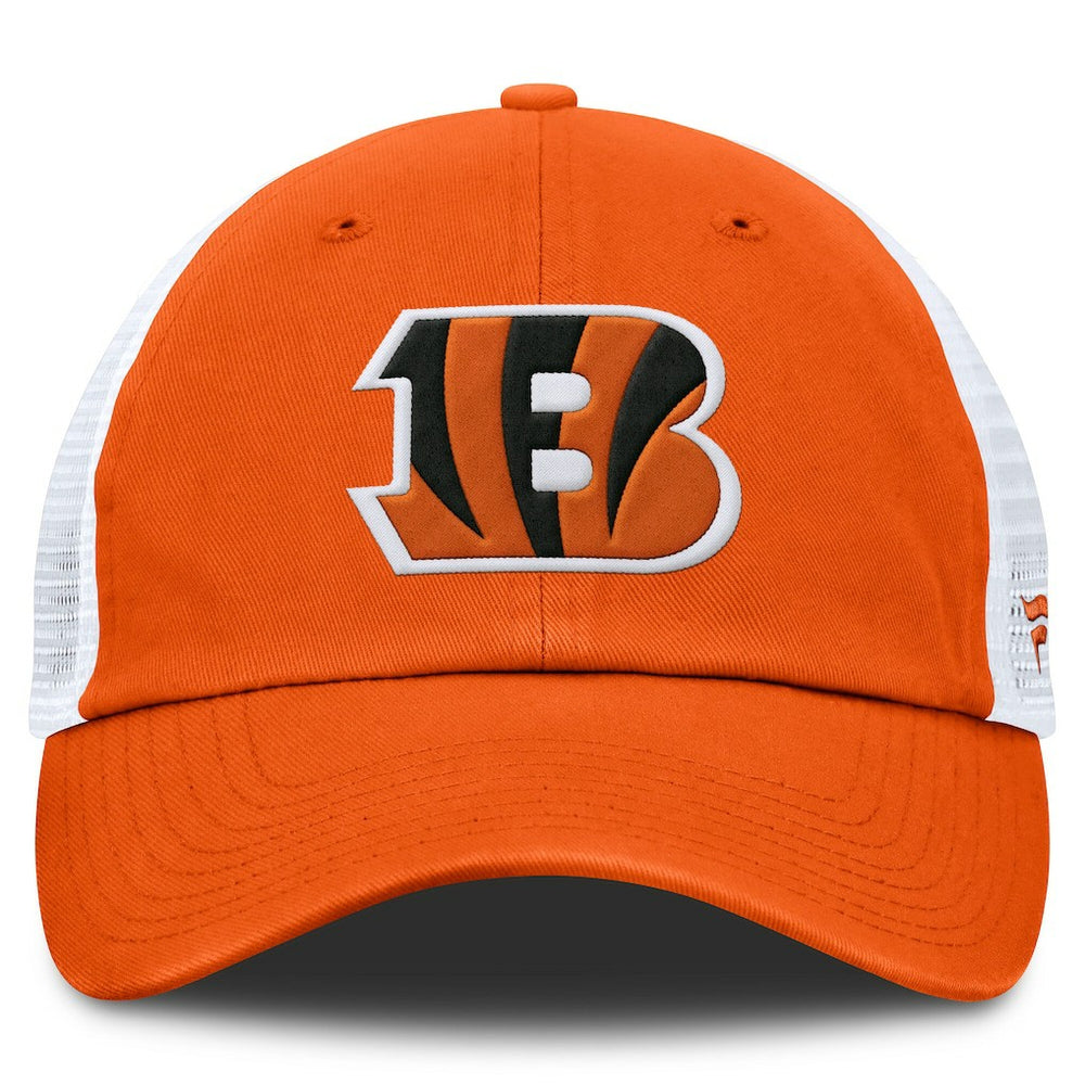 Cincinnati Bengals Trucker Adjustable Hat - Orange/White Hats