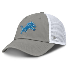 Detroit Lions Trucker Adjustable Hat - Gray/White Hats