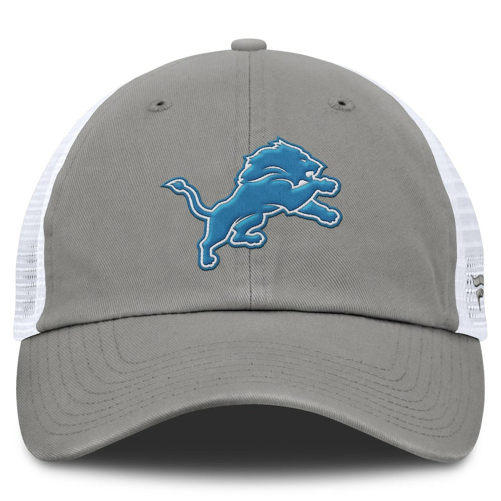 Detroit Lions Trucker Adjustable Hat - Gray/White Hats