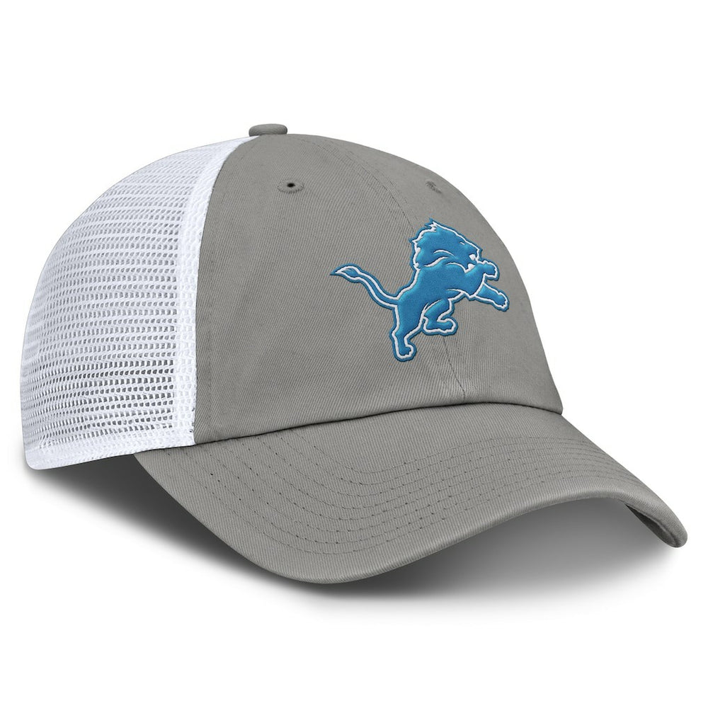 Detroit Lions Trucker Adjustable Hat - Gray/White Hats