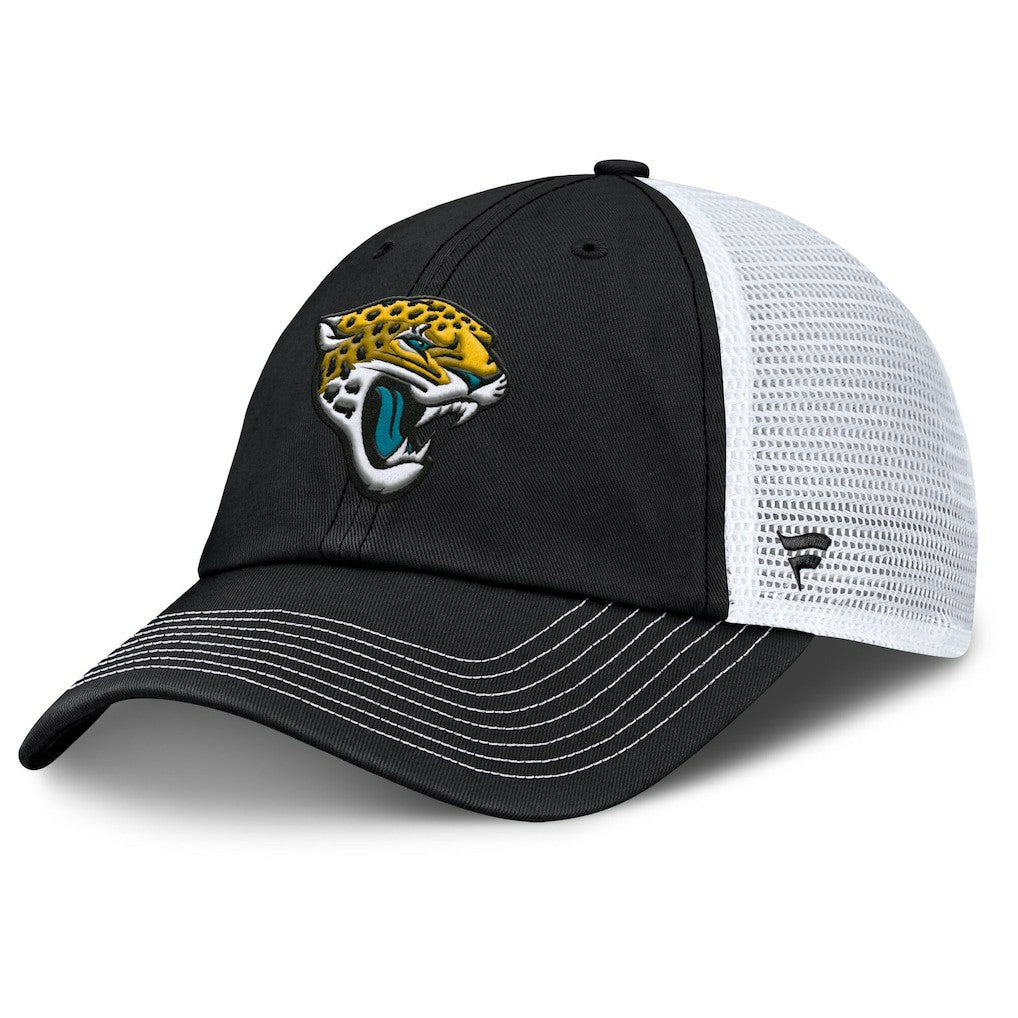 Jacksonville Jaguars Trucker Adjustable Hat - Black/White Hats