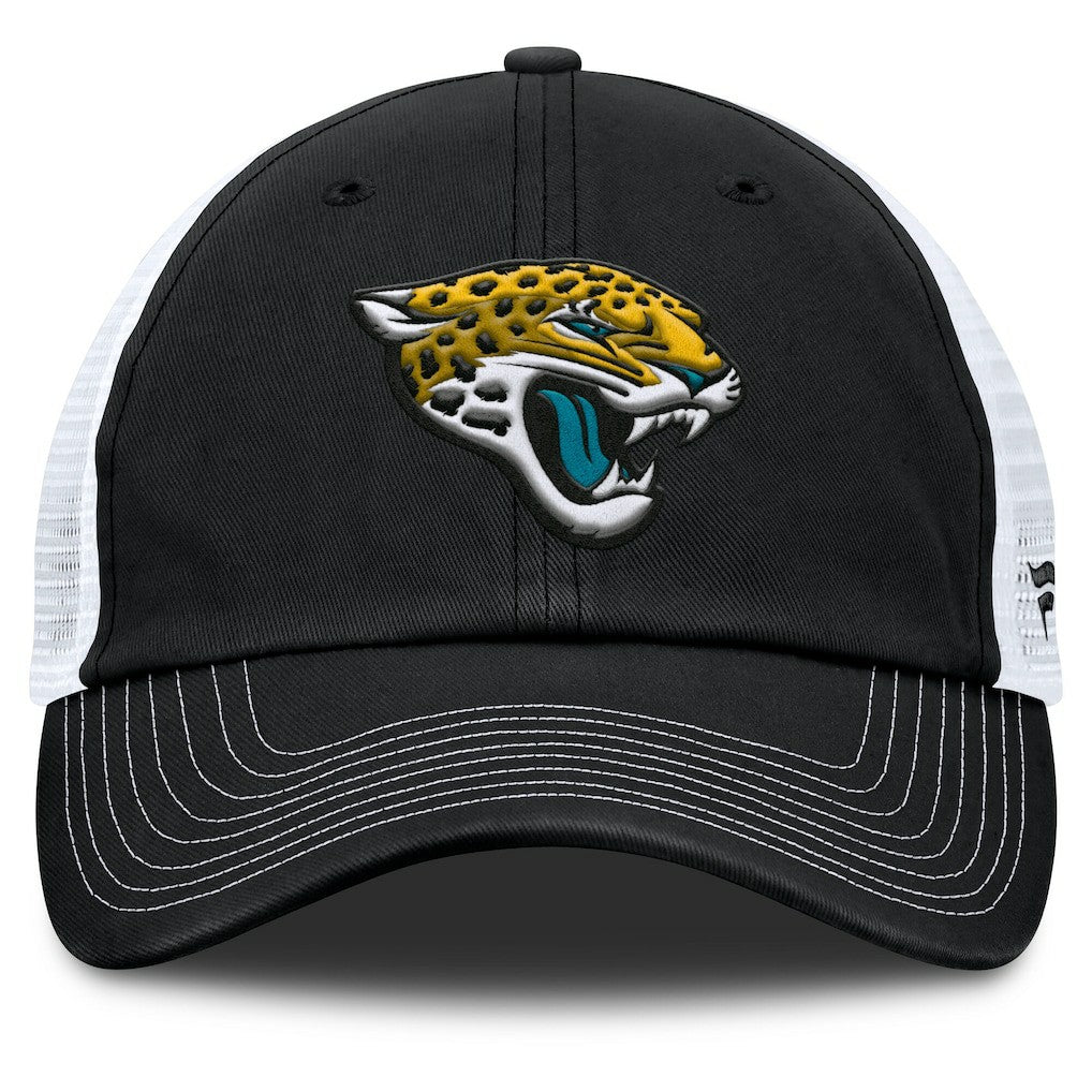 Jacksonville Jaguars Trucker Adjustable Hat - Black/White Hats