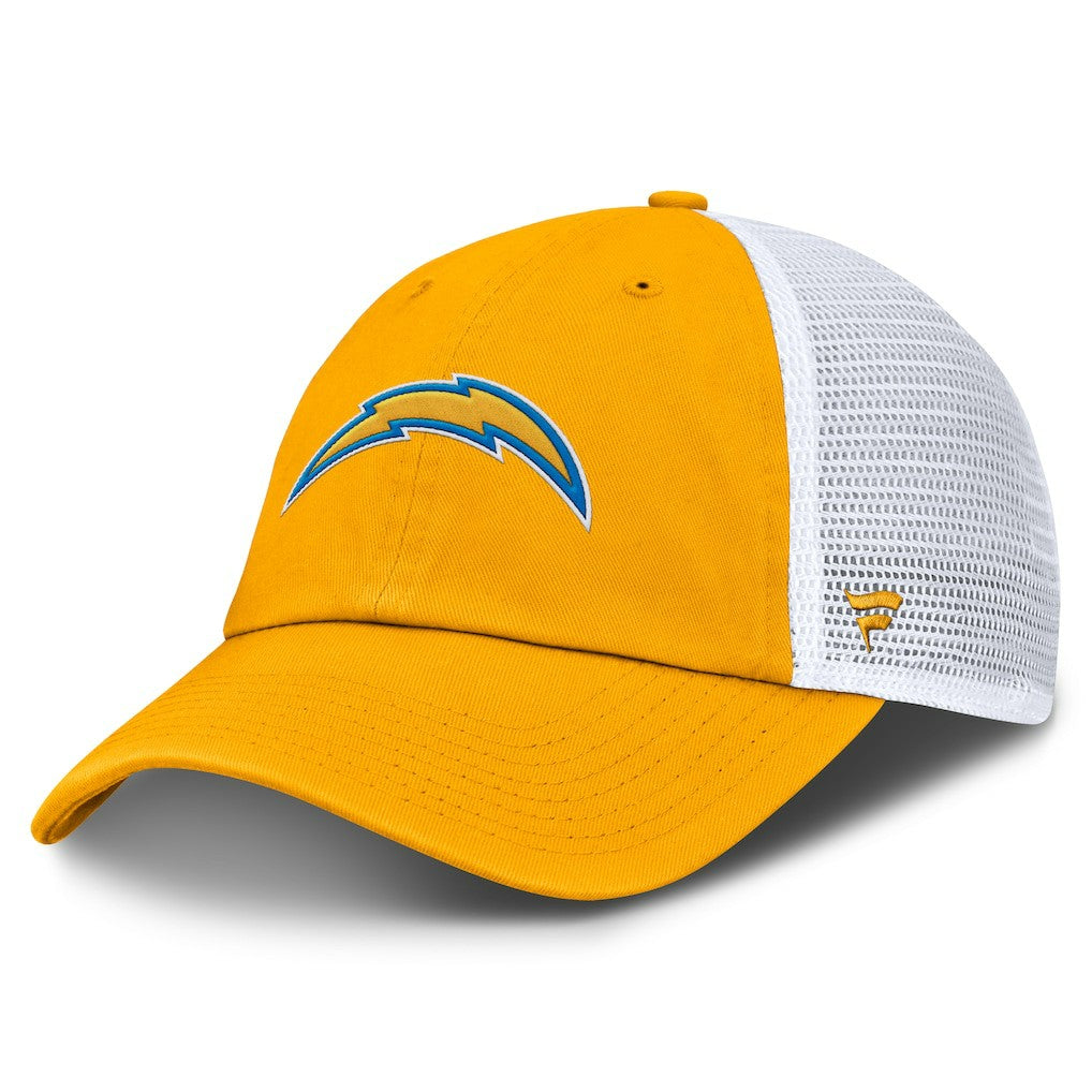 Los Angeles Chargers Trucker Adjustable Hat - Gold/White Hats