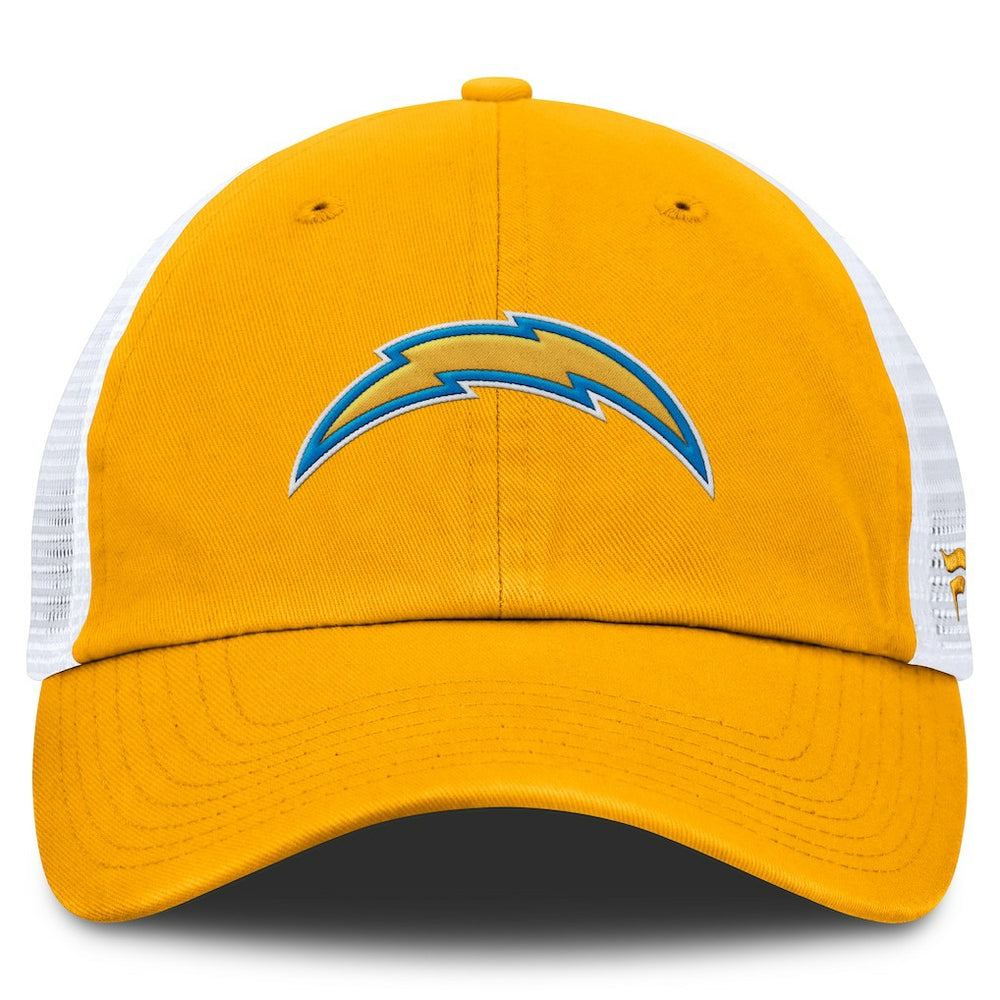 Los Angeles Chargers Trucker Adjustable Hat - Gold/White Hats