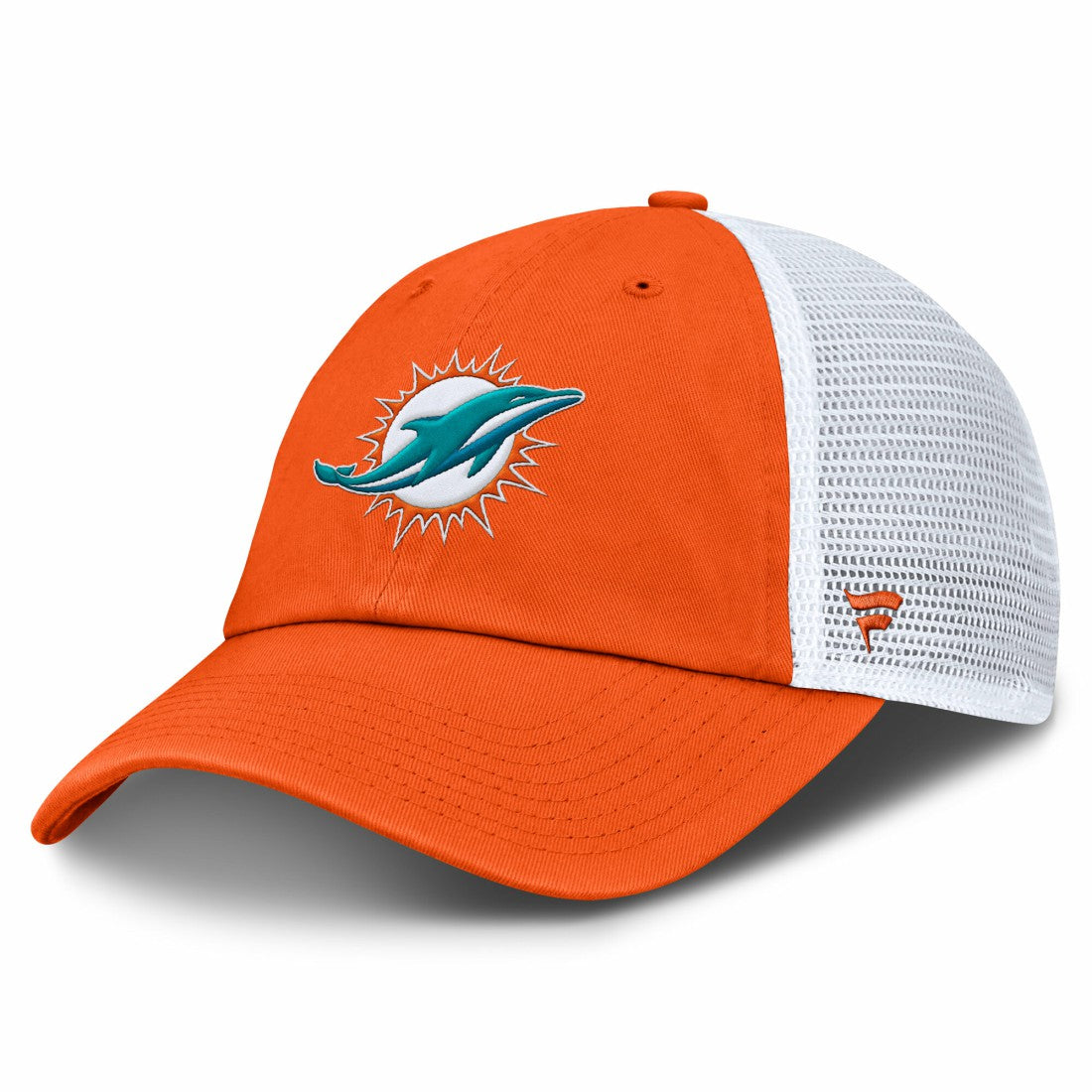 Miami Dolphins Trucker Adjustable Hat - Orange/White Hats
