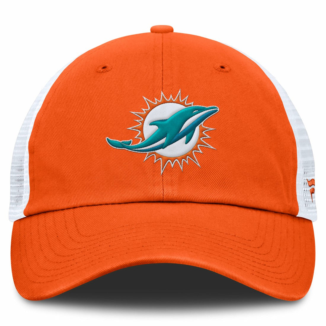 Miami Dolphins Trucker Adjustable Hat - Orange/White Hats