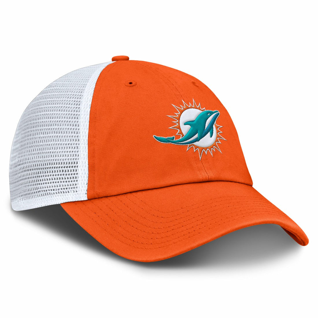 Miami Dolphins Trucker Adjustable Hat - Orange/White Hats