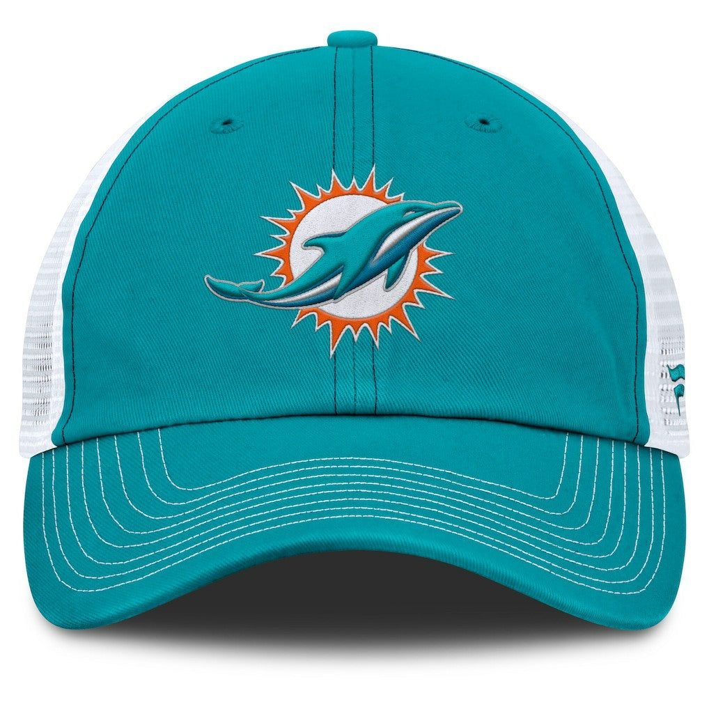 Miami Dolphins Trucker Adjustable Hat - Aqua/White Hats