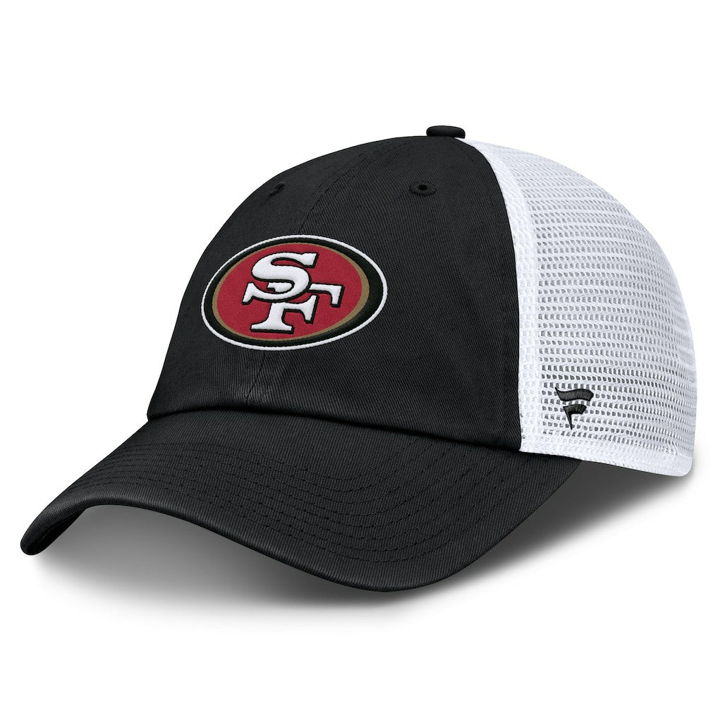 San Francisco 49ers Trucker Adjustable Hat - Black/White Hats