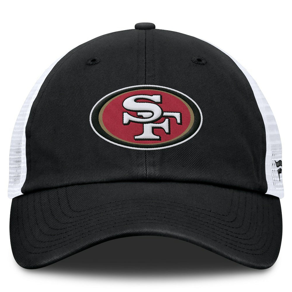 San Francisco 49ers Trucker Adjustable Hat - Black/White Hats