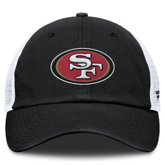San Francisco 49ers Trucker Adjustable Hat - Black/White Hats