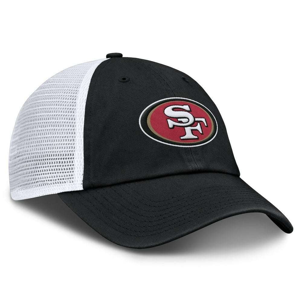 San Francisco 49ers Trucker Adjustable Hat - Black/White Hats