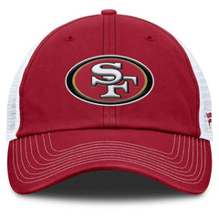 San Francisco 49ers Trucker Adjustable Hat - Scarlet/White Hats