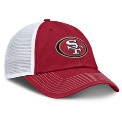 San Francisco 49ers Trucker Adjustable Hat - Scarlet/White Hats