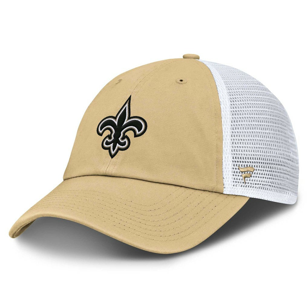 New Orleans Saints Trucker Adjustable Hat - Gold/White Hats