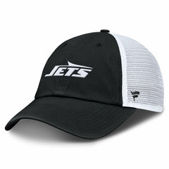 New York Jets Trucker Adjustable Hat - Black/White Hats