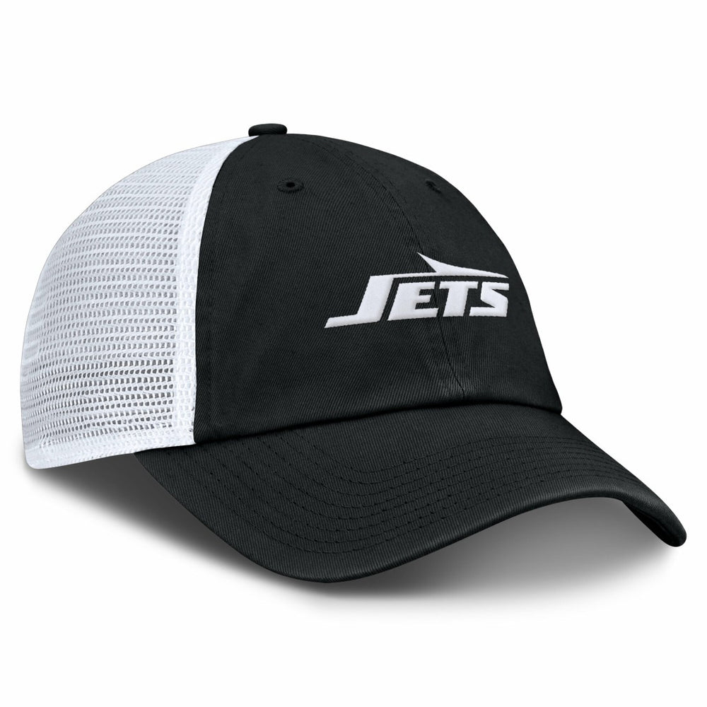 New York Jets Trucker Adjustable Hat - Black/White Hats