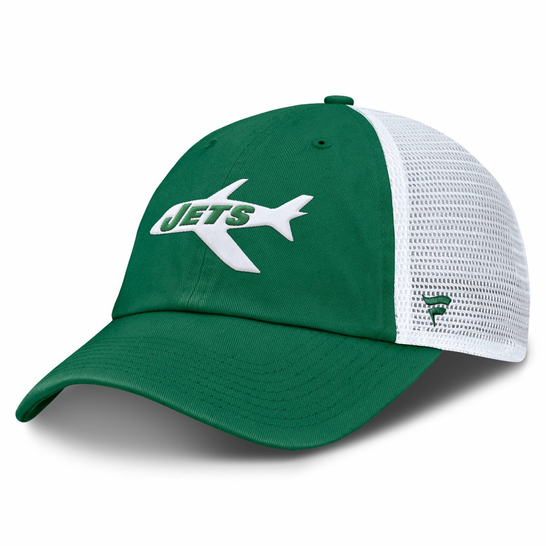 New York Jets Vintage Trucker Adjustable Hat - Kelly Green/White Hats