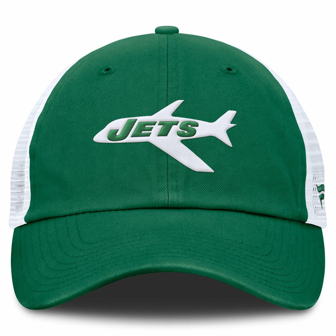 New York Jets Vintage Trucker Adjustable Hat - Kelly Green/White Hats