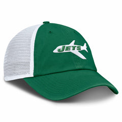 New York Jets Vintage Trucker Adjustable Hat - Kelly Green/White Hats