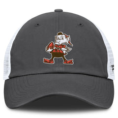 Cleveland Browns Basic Vintage Trucker Adjustable Hat - Gray/White Hats