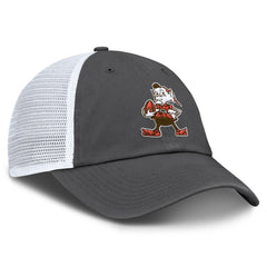 Cleveland Browns Basic Vintage Trucker Adjustable Hat - Gray/White Hats