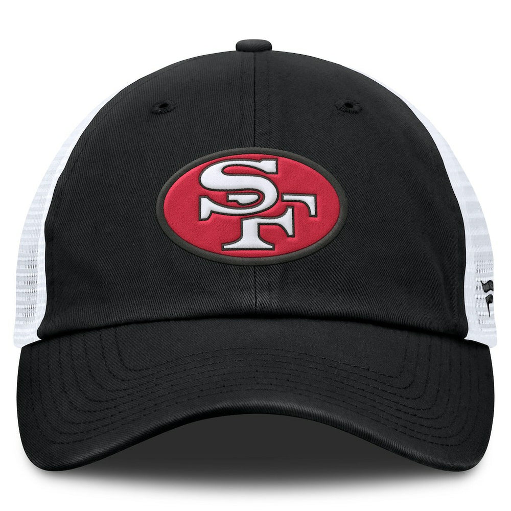 San Francisco 49ers Basic Vintage Trucker Adjustable Hat - Black/White Hats