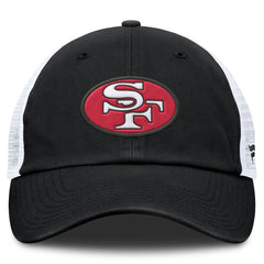 San Francisco 49ers Basic Vintage Trucker Adjustable Hat - Black/White Hats