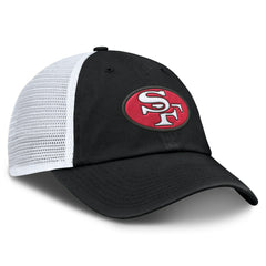 San Francisco 49ers Basic Vintage Trucker Adjustable Hat - Black/White Hats