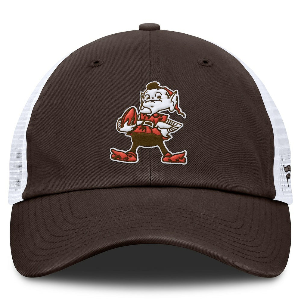 Cleveland Browns Vintage Trucker Adjustable Hat - Brown/White Hats
