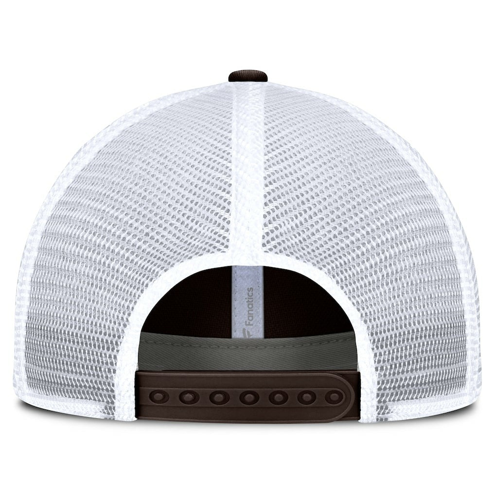 Cleveland Browns Vintage Trucker Adjustable Hat - Brown/White Hats
