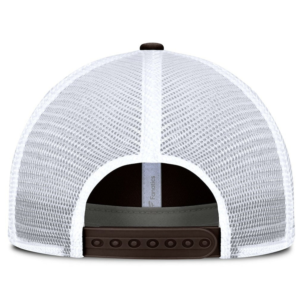 Cleveland Browns Vintage Trucker Adjustable Hat - Brown/White Hats